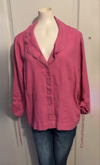 Chemisier en lin rose – Diane Laury – Taille 50