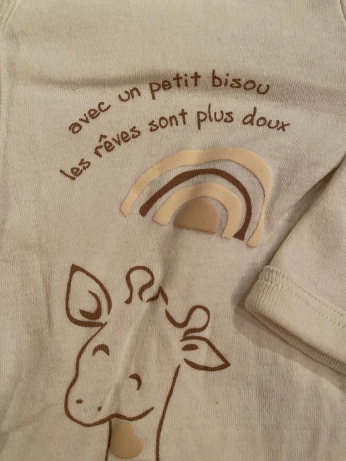 Pyjama ouverture avant mixte coton 12 mois 74 cm - photo numéro 3