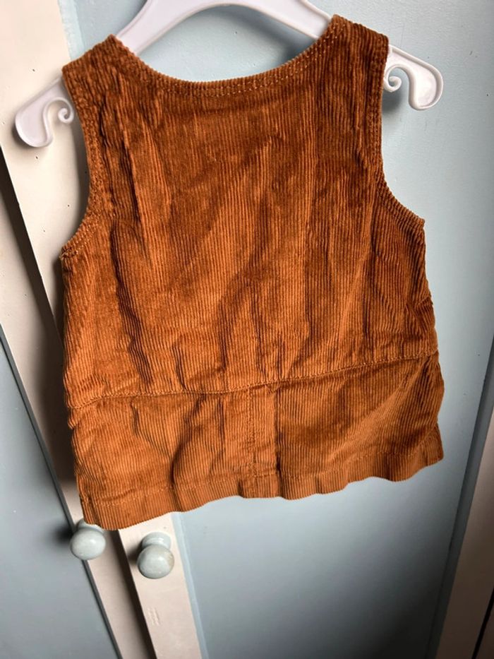 Robe en velours marron , obaïbi, 6 mois - photo numéro 3