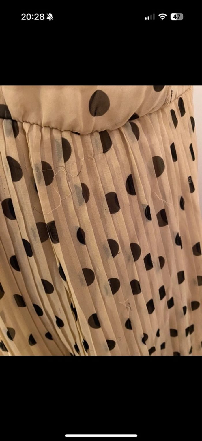 Robe à pois beige Taille 44 - photo numéro 4