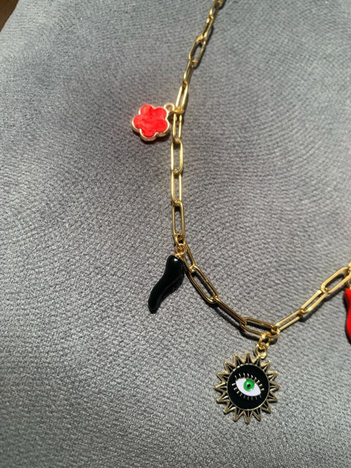 collier acier inoxydable doré - photo numéro 3
