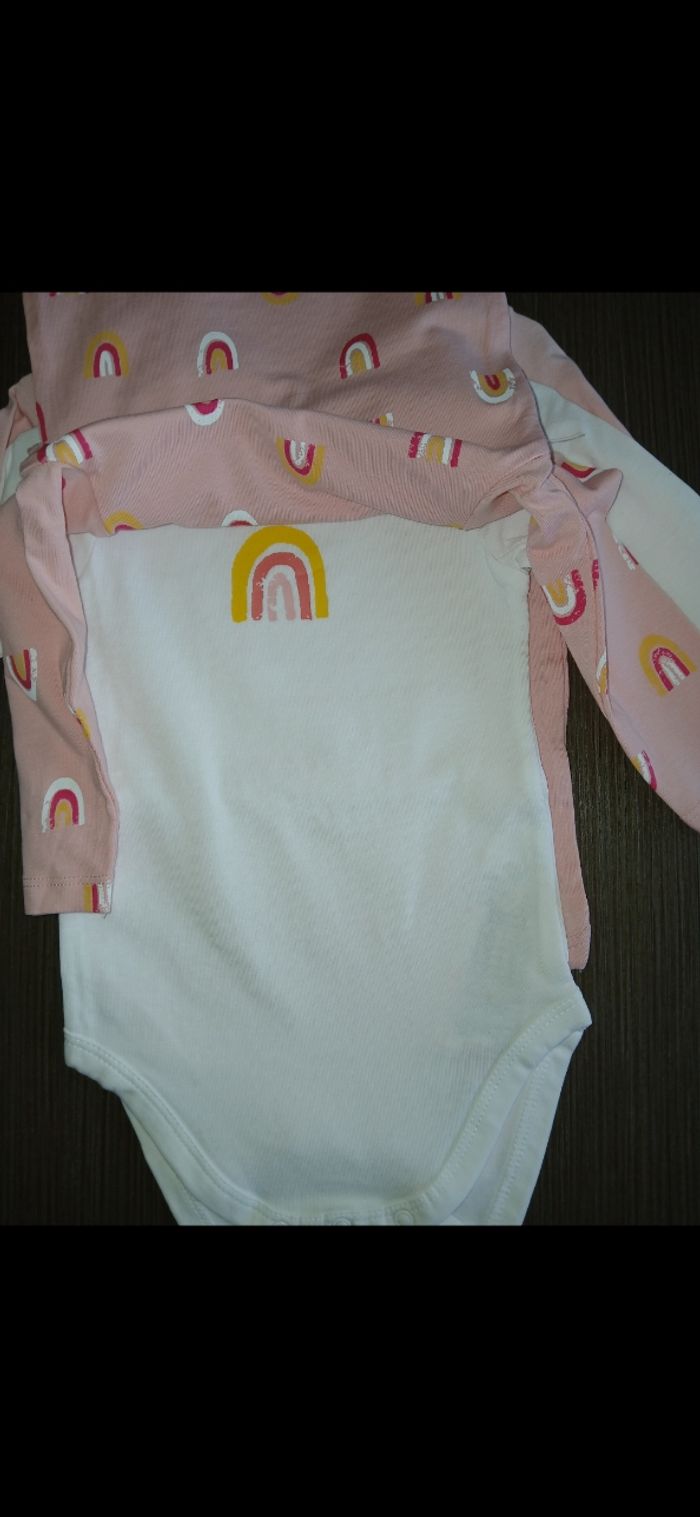 Lot de 3 bodies manches longues fille DIM 3 mois - photo numéro 2