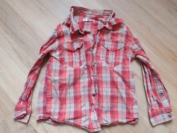 Chemise à carreaux rouge DPAM 6 ans