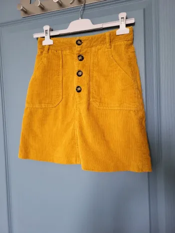 Jupe velours moutarde fille bizzbee taille 32