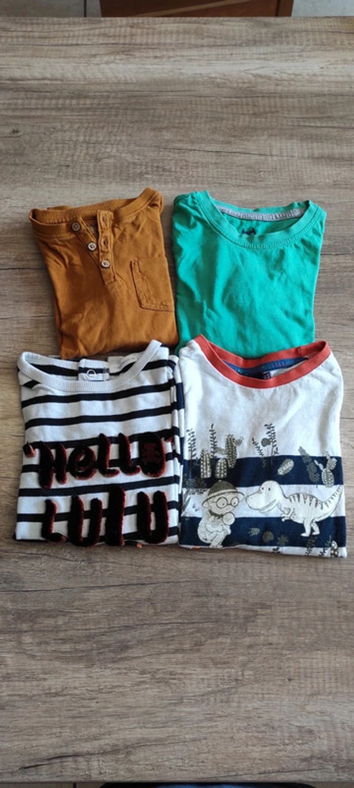 Lot de 4 t-shirts manches longues