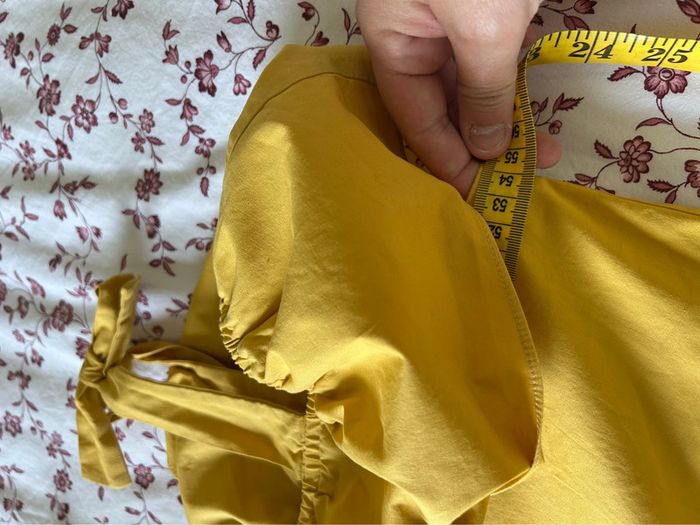 Haut débardeur naf naf bretelles avec noeuds réglables - jaune taille s en coton - photo numéro 7