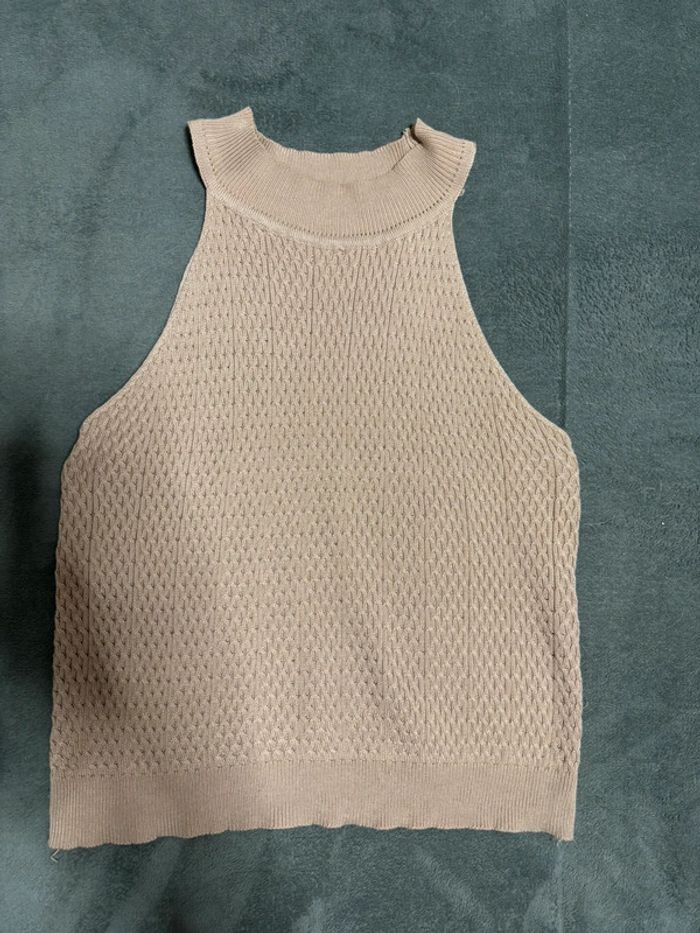 Top beige ajusté – parfait pour l’été - taille S - photo numéro 4