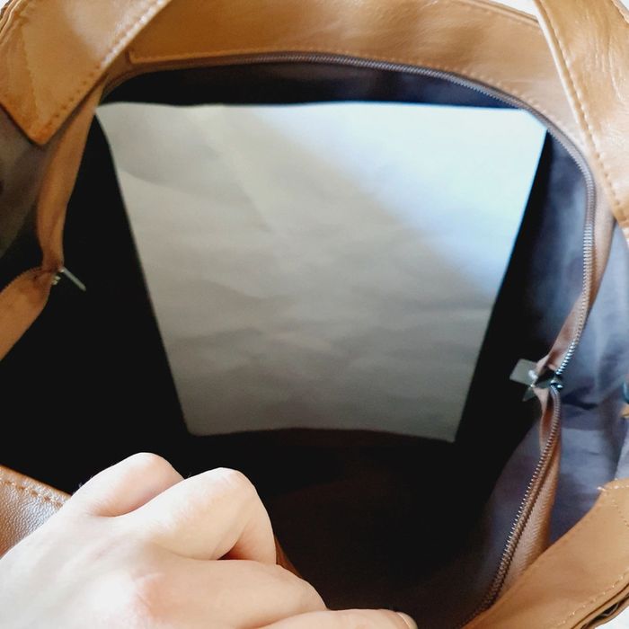 👜 Grand Sac à main souple cabas fourre-tout simili cuir marron neuf MALLOW - photo numéro 17