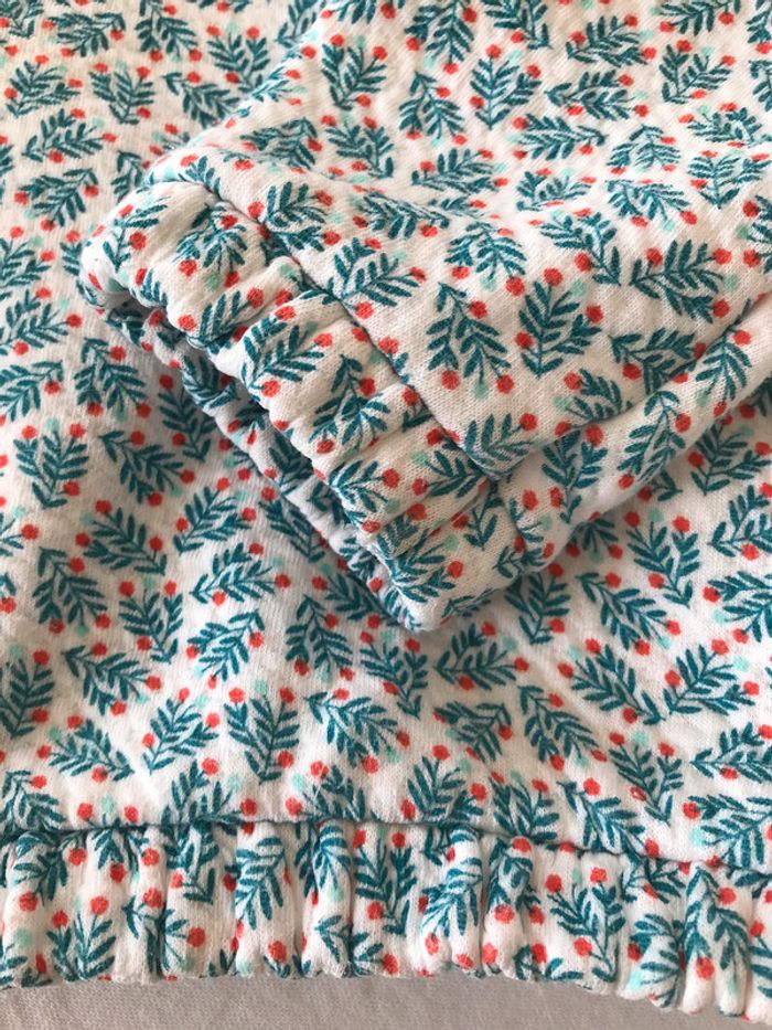 Veste maille quiltée imprimé feuillage fille - photo numéro 3