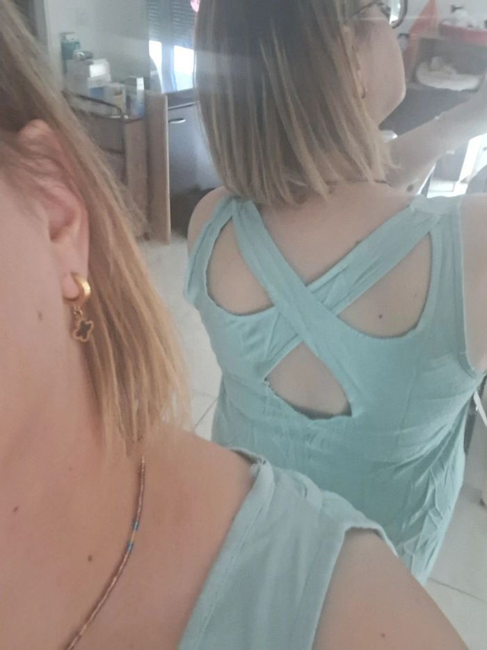 Robe en viscose vert d'eau - photo numéro 5