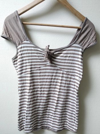In extenso haut t shirt noeud rayé 38