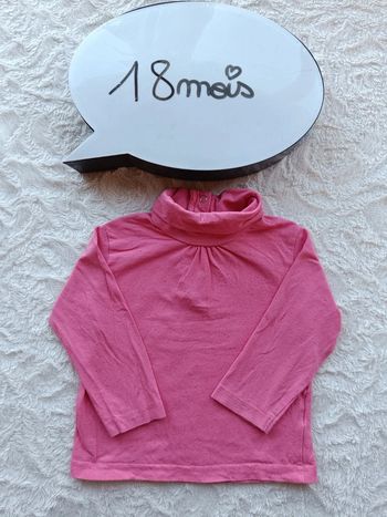 Sous pull col roulé Fille 18 mois