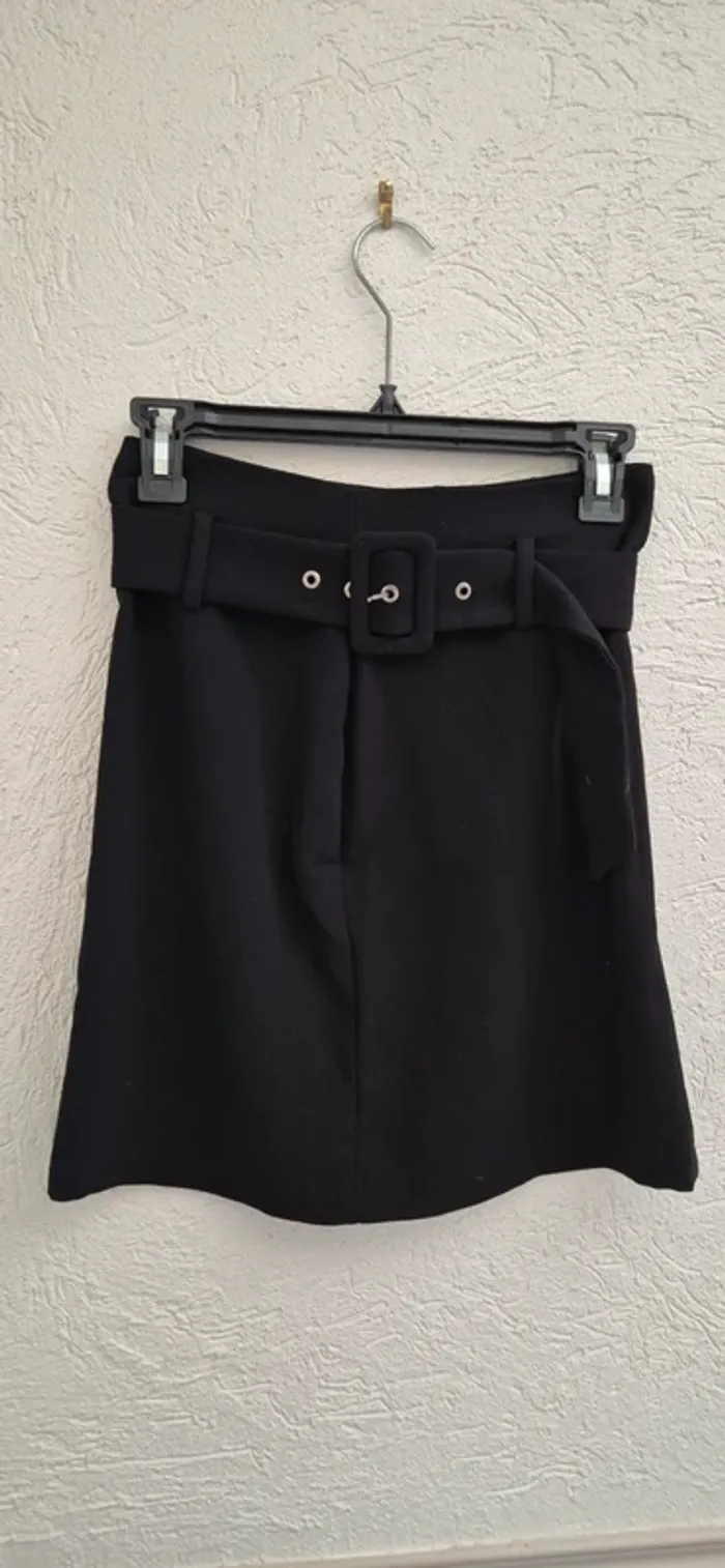 jupe noir a ceinture pimkie