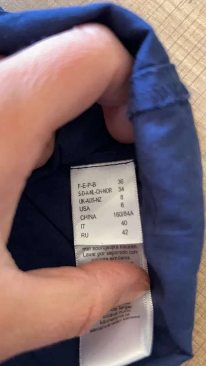 Robe d’été, robe épaules dénudées femme, bleu, taille 36 - photo numéro 5