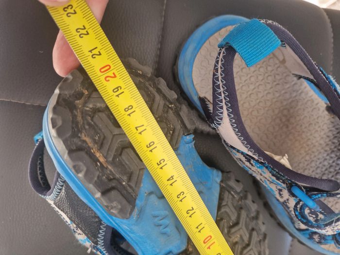 1 paire sandale bleu gris  mesure semelle 21 - photo numéro 5