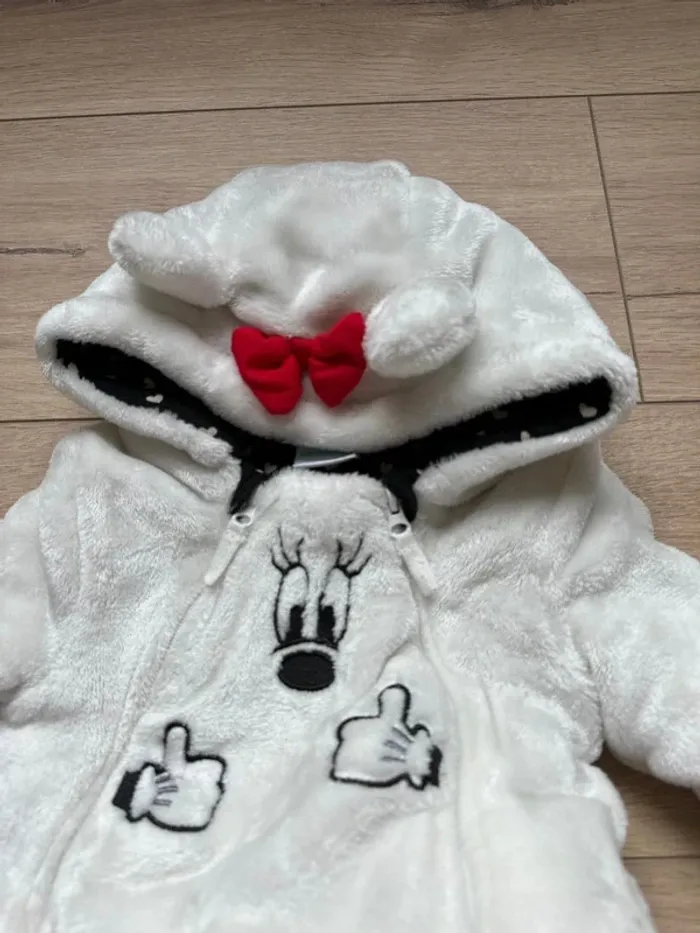 Combinaison pilote Minnie à capuche 1 mois - photo numéro 3