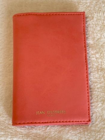 Porte passeport porte-cartes J.D'Estrées Paris, corail