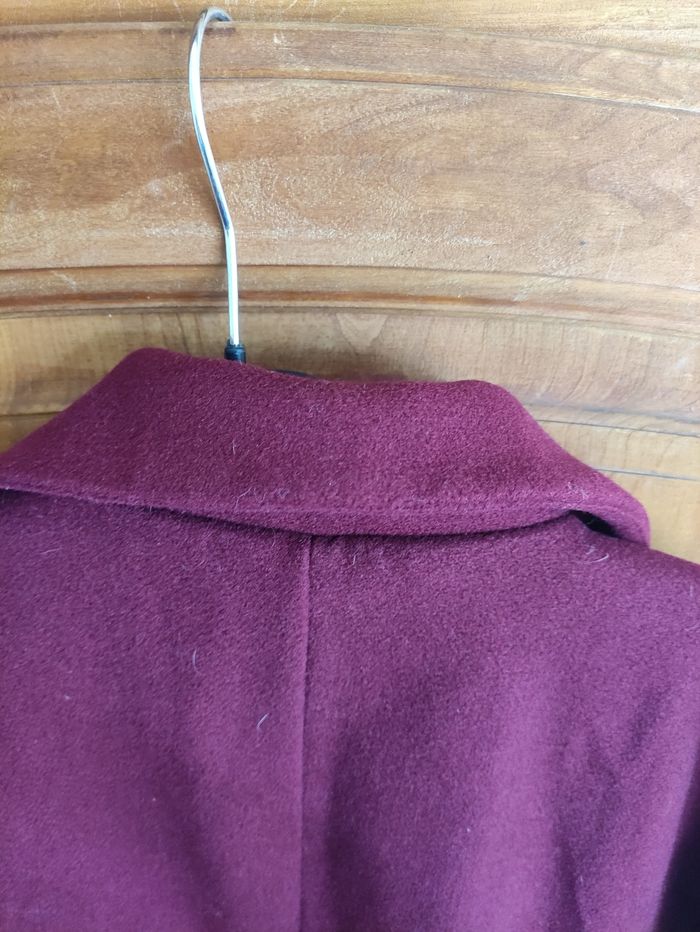 Manteau long bordeaux - photo numéro 6