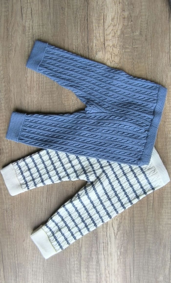Lot 2 pantalons  en laine 9 mois - photo numéro 2