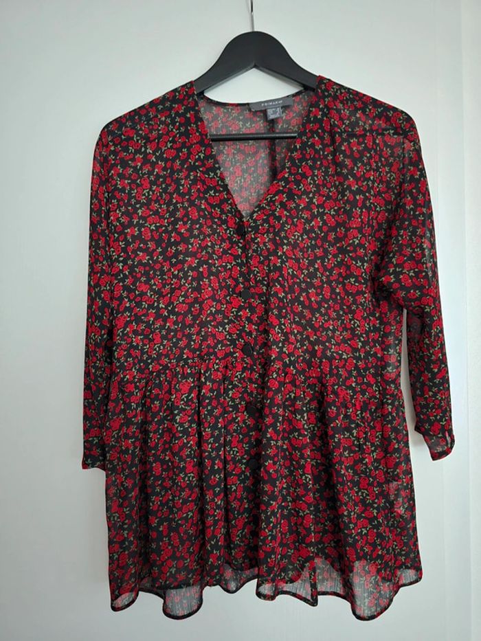 Chemisier blouse fleurie primark roses 36 neuf