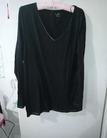 T-shirt manche longue noir pour femme