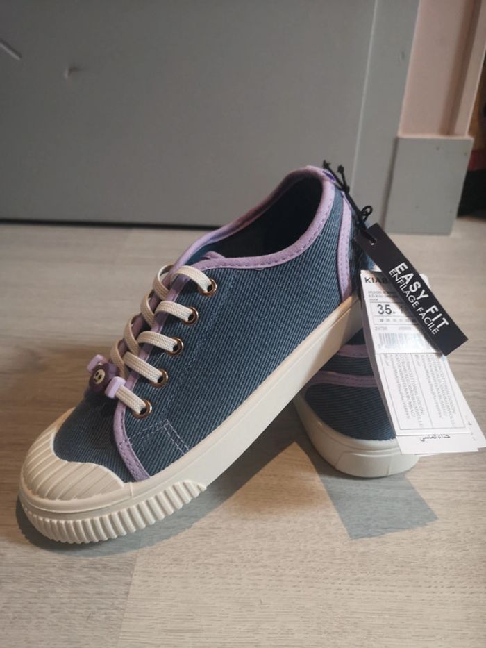 Basket toile fille T35