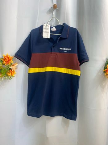 Polo rayé bleu/jaune/bordeaux Redskins Junior taille 12 ans neuf - n25m