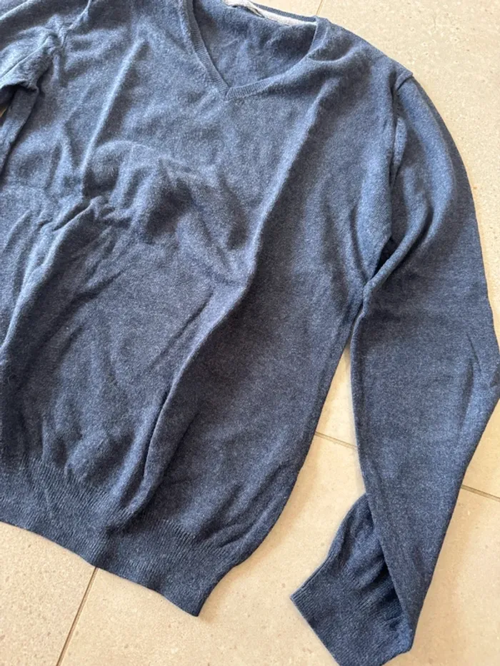 Pull bleu Celio, taille M, très bon état - photo numéro 2