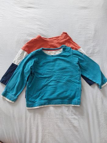 Lot 2 t-shirt manches longues 18 mois (Lulu castagnette et Orchestra)