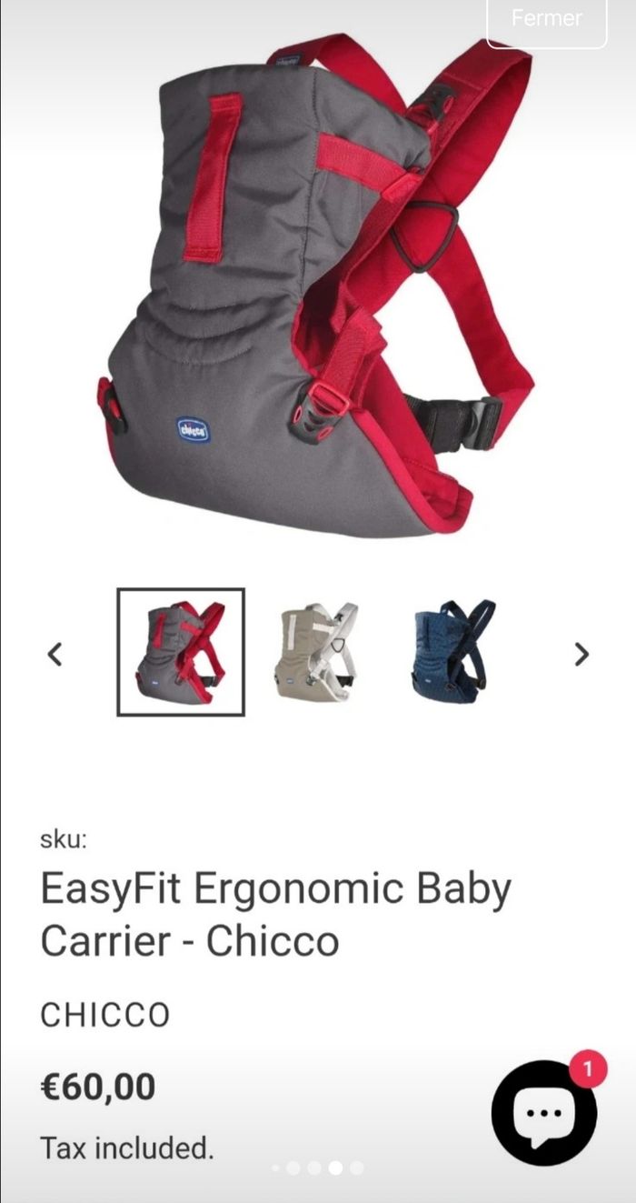 Porté bébé chicco Easy Fit - photo numéro 5