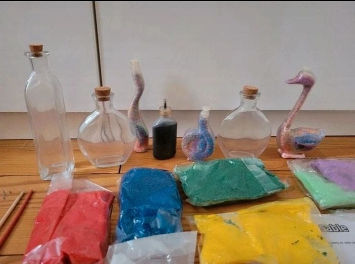 Jeu de société Déco Sable Décoration sable avec pots (en verre + plastique)