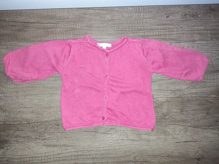 Gilet 3 mois rose Kitchoun #Fille3mois