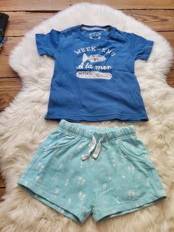 Ensemble short tee-shirts MC 24mois