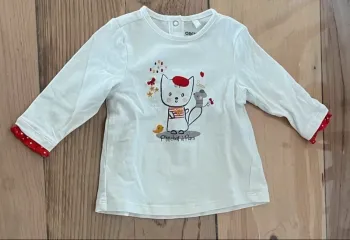 Haut manches longues fille 3 mois – Orchestra – Chat