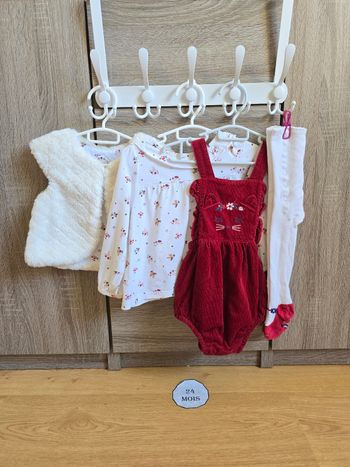 Vêtement Bébé Fille - Ensemble : Barboteuse/Gilet/Blouse/Collant - Sergent Major - 24 mois 86 cm