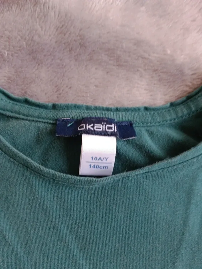 T shirt oiseau Okaïdi 10 ans vert - photo numéro 3