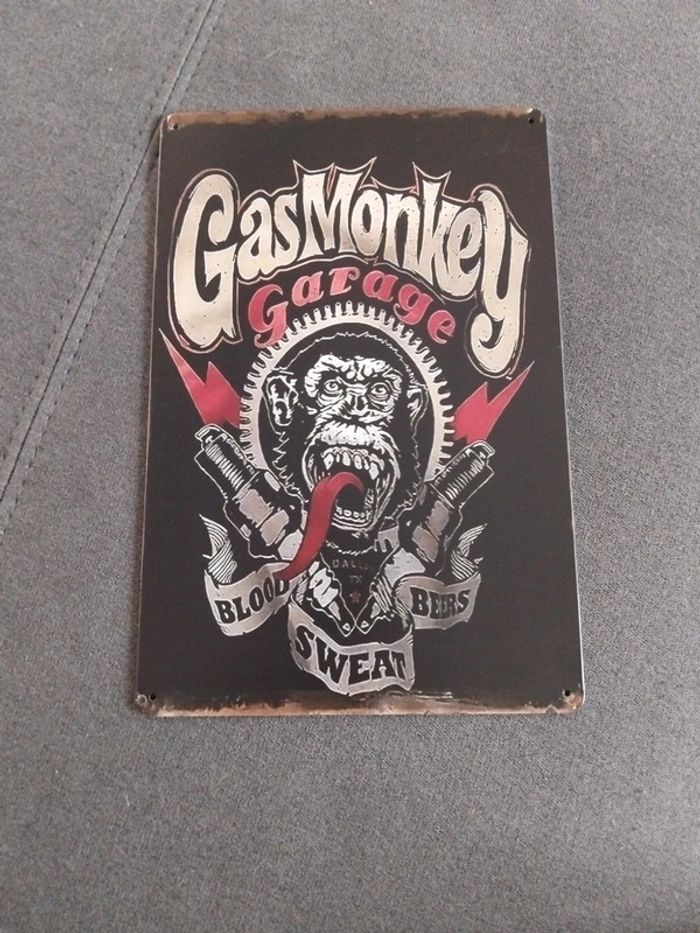 Plaque métallique GASMONKEY GARAGE