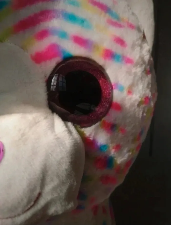 Peluche XXL Chien multicolore 54cm – Yeux brillants TY - photo numéro 5