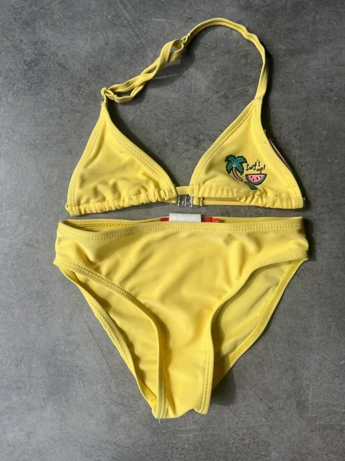 Maillot de bain 2pieces jaune 5ans