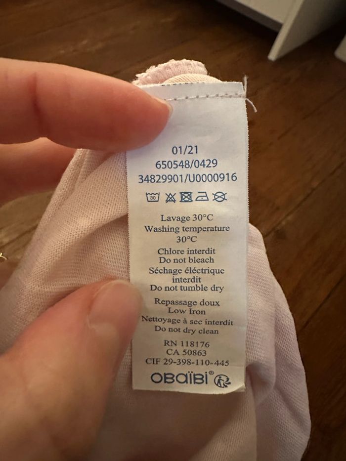 Barboteuse Obaïbi rose naissance - photo numéro 4