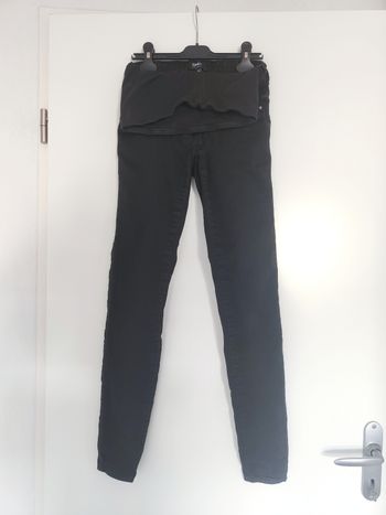 Jeans slim bandeau noir maternité Only XS