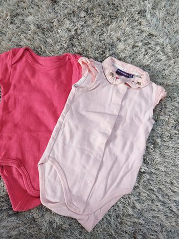 Lot de body bébé fille manche courte été 6 mois sergent major