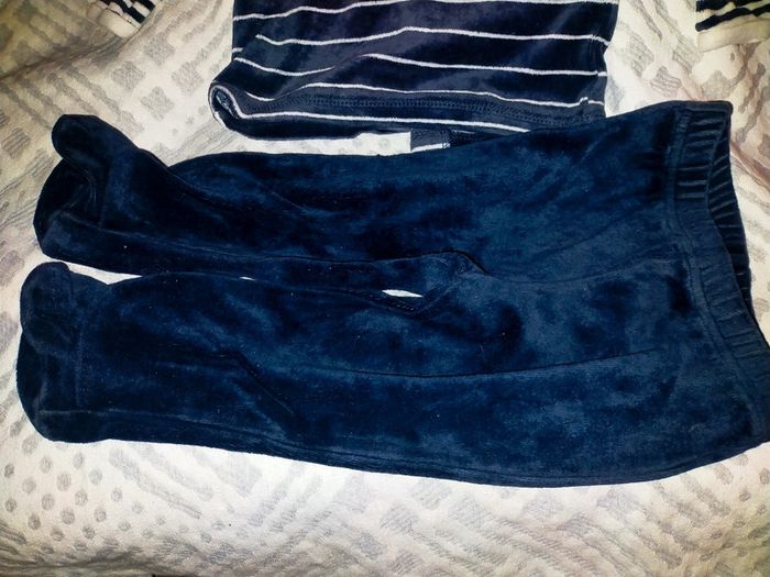 Pyjama 2 pièces bleu marine, rose gris blanc Tape a l'oeil 12 mois - photo numéro 2