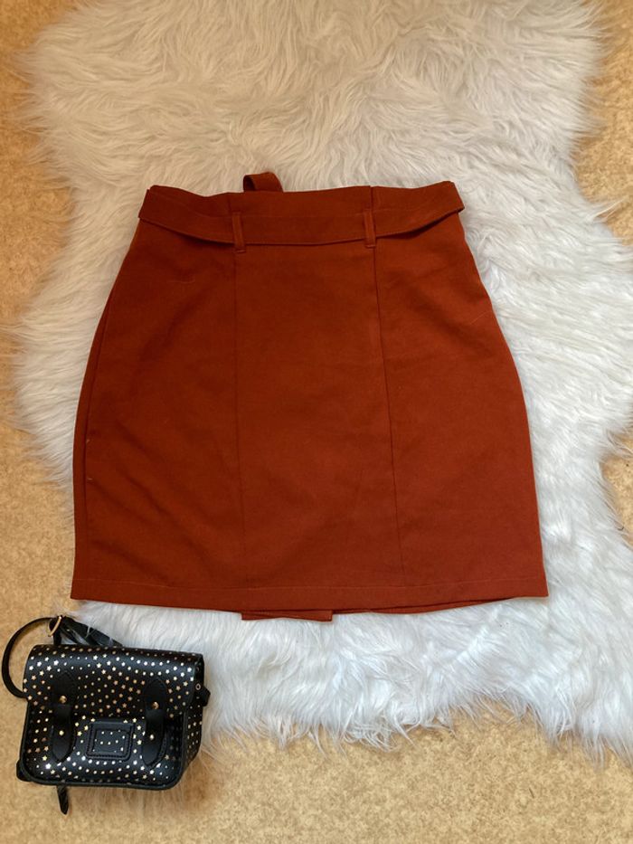 Jupe taille haute Ave ceinture Primark rouille Taille 38/M - photo numéro 4