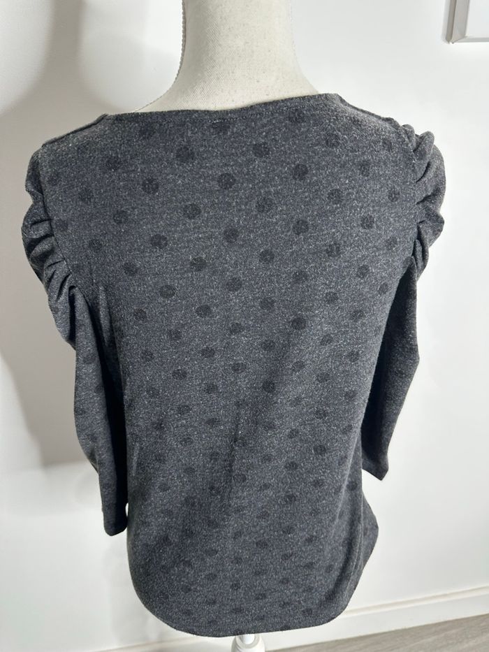 Pull à pois gris et noir polka dot T38 M - photo numéro 5