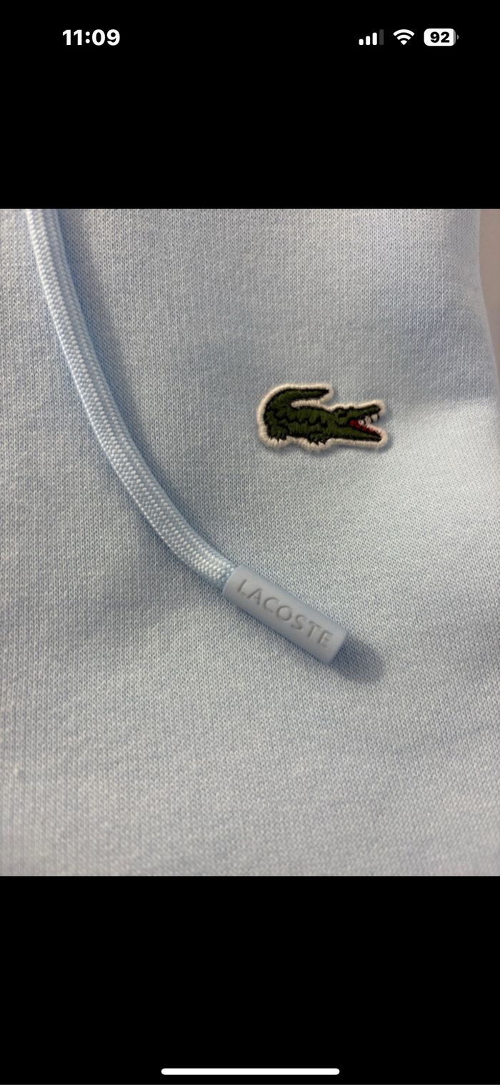 Sweat zip à capuche Lacoste neuf avec étiquette - photo numéro 4