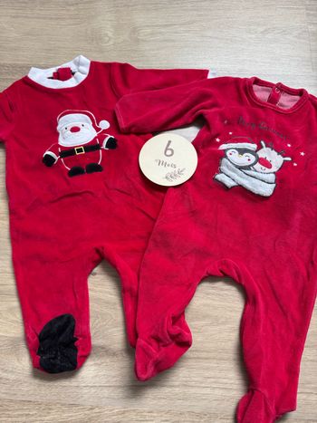 Lot pyjamas velours Noël