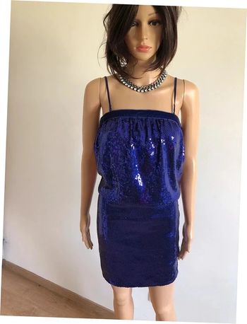 Robe violette neuve en sequins Naf Naf taille S (valeur 50€)