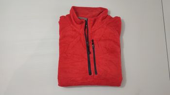 Vêtement sweat veste pull polaire 1/4 zippé rouge Starter taille M 38-40 #Retrostreet