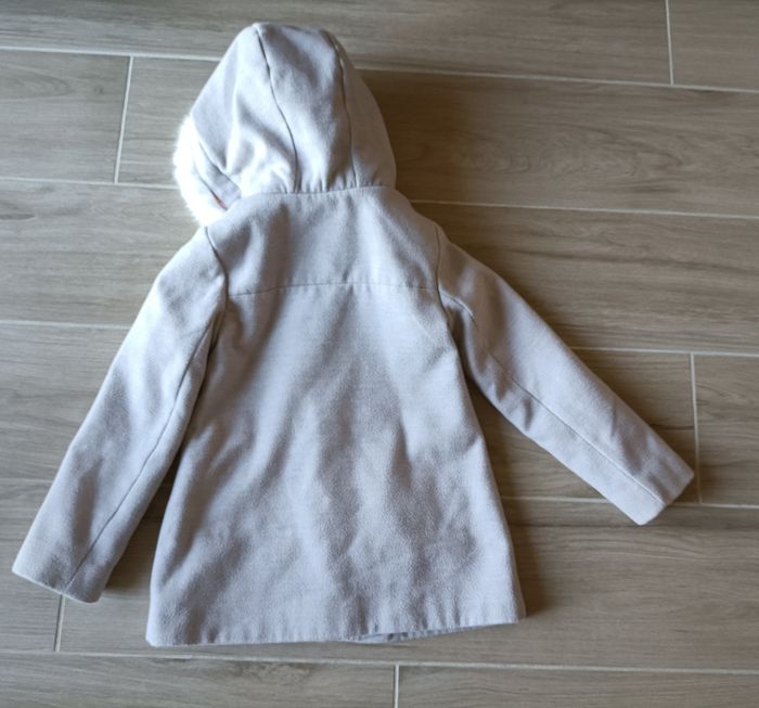 Manteau gris clair fille Sergent Major 8 ans hiver bon état - photo numéro 3
